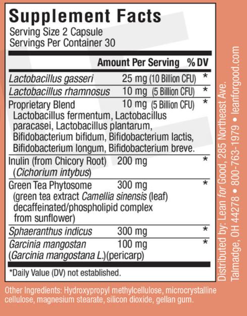 LeanBiome Ingredients Label