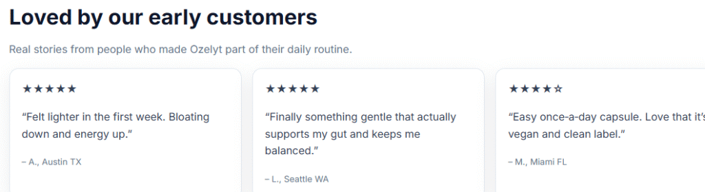 Ozelyt CS 20b Customer Reviews